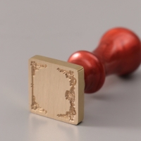 Печать для сургуча с пластиковой ручкой "Фигурная рамка" 6,3х2,5х2,5 см