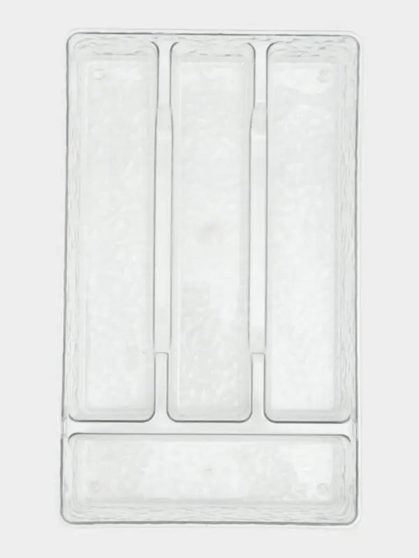 Лоток под столовые приборы "Кристалл", 4 отделений, 29х17х4,5 см, пластик