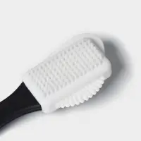 Щётка для обуви тройная: замша, нубук, велюр, 15&times;4 см, чёрная