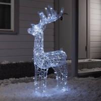 Светодиодная фигура «Кружевной олень» 60 × 105 × 18 см, металл, 31 В, мерцание, свечение белое Светодиодная фигура «Кружевной олень» 60 × 105 × 18 см, металл, 31 В, мерцание, свечение белое