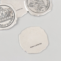 Декор металл для творчества "Оттиск печати, Император всея Руси" набор 5 шт 3х3 см