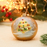 Шар "Ёлка с шарами" 9,5 см микс Шар "Ёлка с шарами" 9,5 см микс