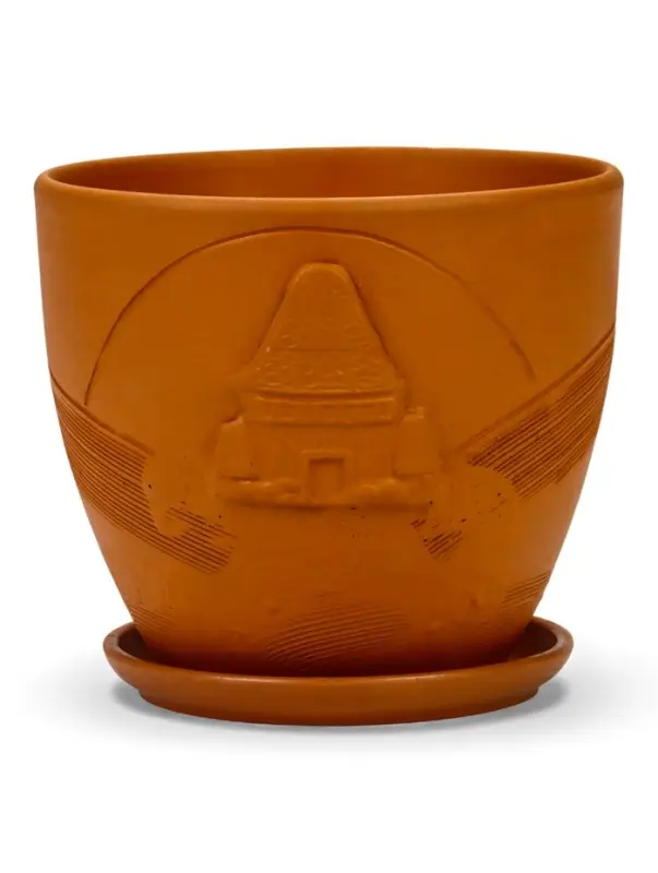 Горшок цветочный с поддоном 2,5 л, d18/h16 см терракот керамика, "Голландия" (М)