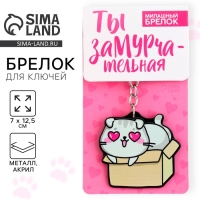 Брелок для ключей акриловый &laquo;Котик&raquo;, 7 х 12,5 см