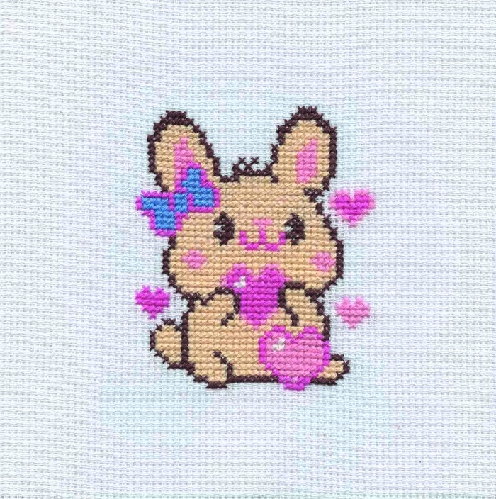 Набор для творчества. Вышивка "Зайчишка с сердечком" (с пяльцами) 05621