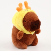 Мягкая игрушка &laquo;Капибара&raquo; в шапочке оленя, 13 см