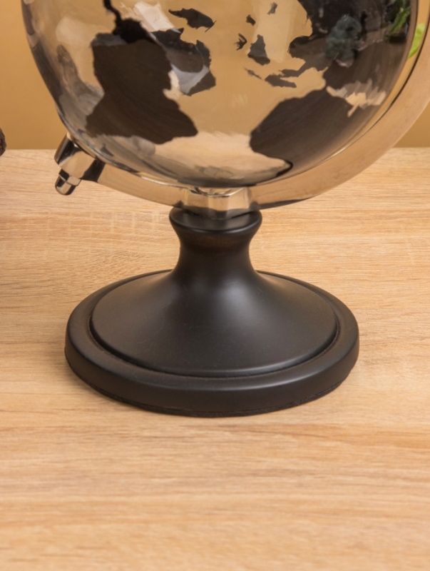 Глобус сувенирный "Сумерки" 12,5х15х20 см, стекло, дерево