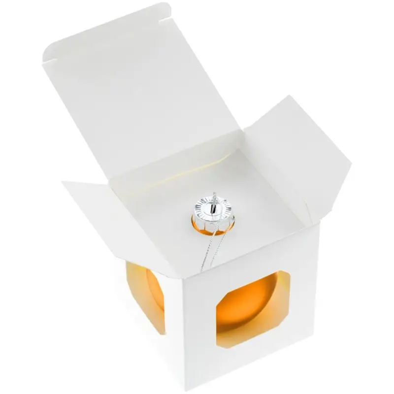 Елочный шар Finery Matt, 8 см, матовый оранжевый