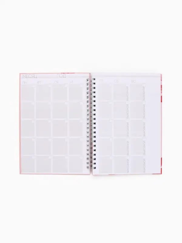 Планер-еженедельник А5, 86 л. В твердой обложке, на гребне "Поцелуй"