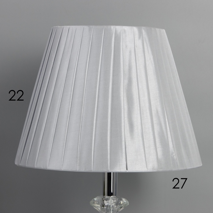 Лампа настольная "Антураж" 1х40Вт Е27+ LED подсветка 3Вт хром 28х28х46см