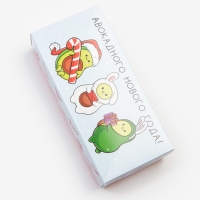 Набор новогодних женских носков KAFTAN "Авокадного года" размер 36-39 (23-25 см), 5 пар