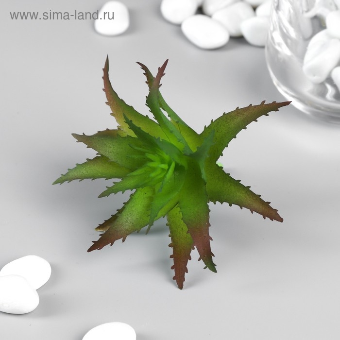 Искусственный суккулент для создания флорариума "Алоэ древовидное" 6,5х7х7 см