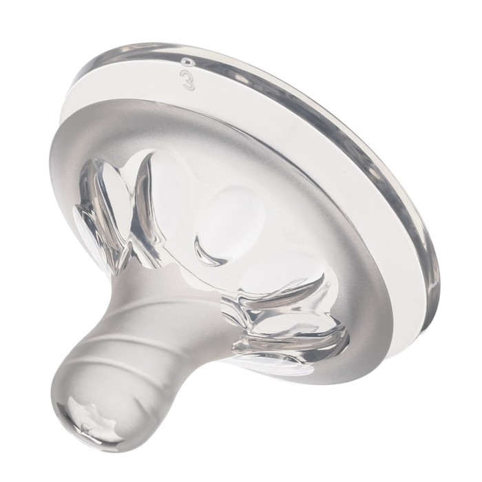 Соска на бутылочку M&B Natural, антиколиковая, от 6 мес.(Х), широкое горло &Oslash;50 мм., быстрый поток, для густого питания