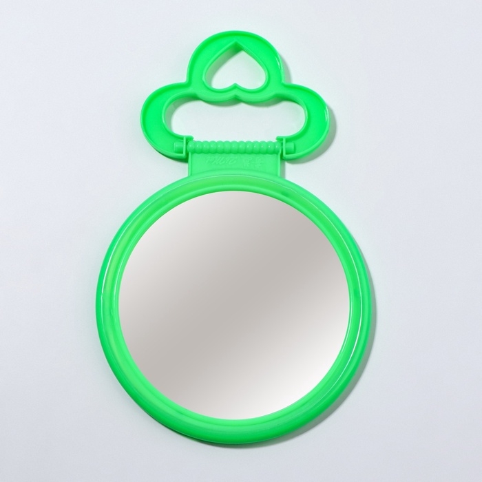 Зеркало настольное - подвесное «Круг», d зеркальной поверхности 9,5 см, цвет зелёный Зеркало настольное - подвесное «Круг», d зеркальной поверхности 9,5 см, цвет зелёный