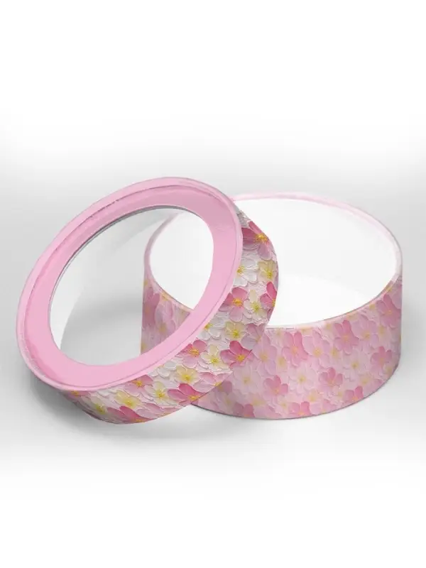 Коробка тубус с окном &laquo;Розовые цветы&raquo;, 16 х 16 х 5 см