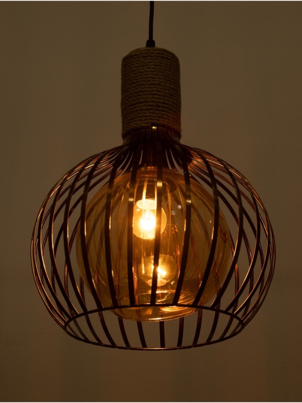 Светильник "Клубок" 1х40Вт Е27 медь 28х28х28см