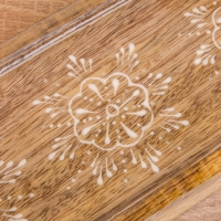 Набор розеток на подносе "Пряник" (3 шт) дерево манго 33,5х13х6,5 см