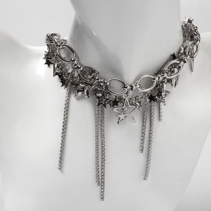 Колье «Здвёзды» цепь, цвет серебро Колье «Здвёзды» цепь, цвет серебро