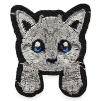 Термоаппликация &laquo;Котёнок с лапками&raquo;, 4&times;3.3 см, серая