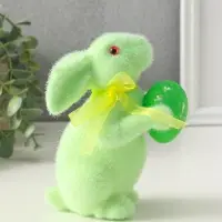 Сувенир пасхальный "Мятный заяц с пасхальным яйцом" 6х11х15,5 см