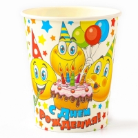 Набор посуды одноразовый &laquo;Смайлы&raquo;, 12 стаканов, 12 тарелок