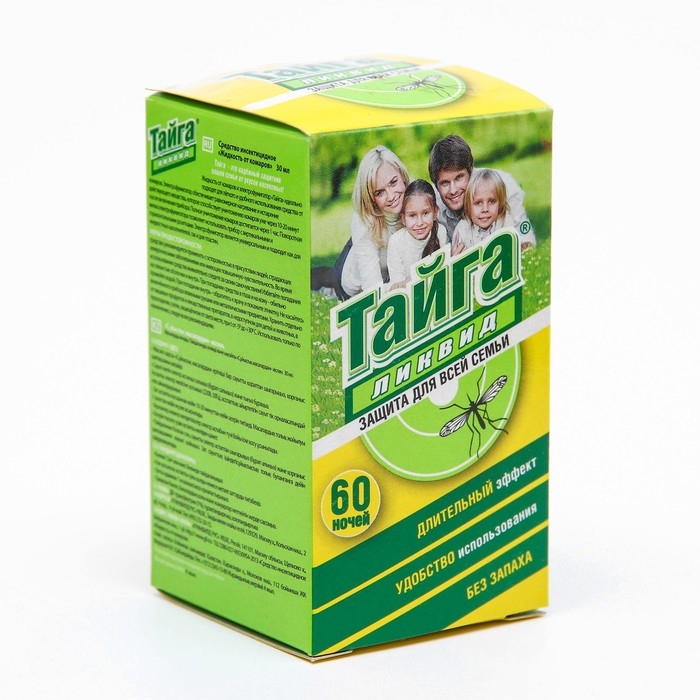 Дополнительный флакон-жидкость Дополнительный флакон-жидкость "Тайга Ликвид", от комаров, 60 ночей