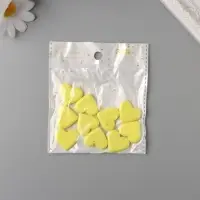 Бусины для творчества акрил "Сердечки гладкие" жёлтый 2,4х2х0,5 см