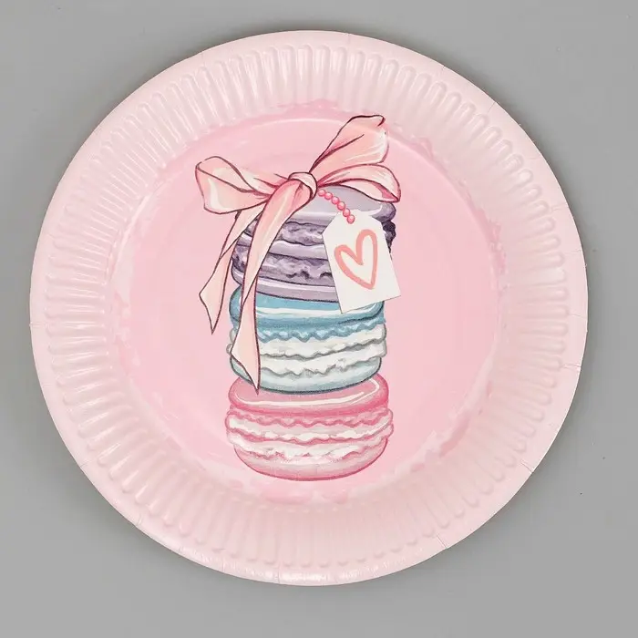 Тарелка одноразовая бумажная &laquo;Пироженки&raquo;, 18 см