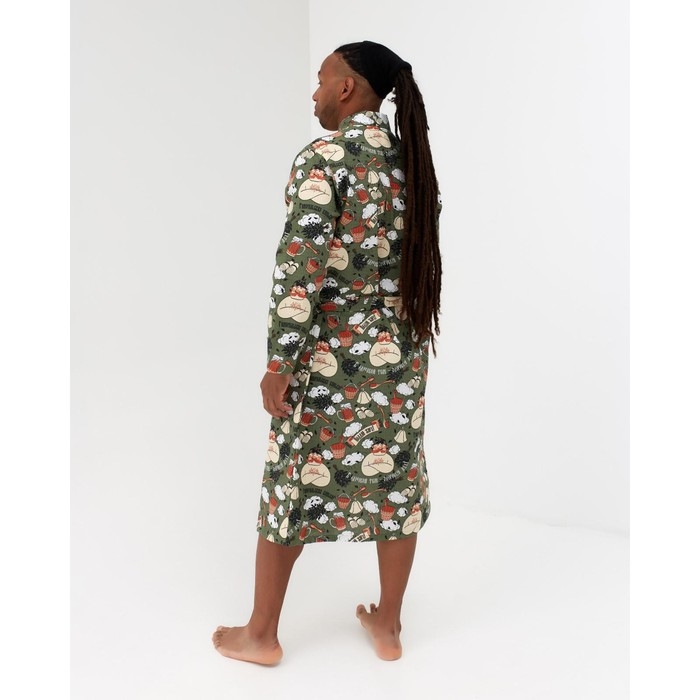 Халат мужской удлиннный Этель Халат мужской удлиннный Этель "Генеральская банька" размер 46-48, вафля 200г/м2, 100% хлопок