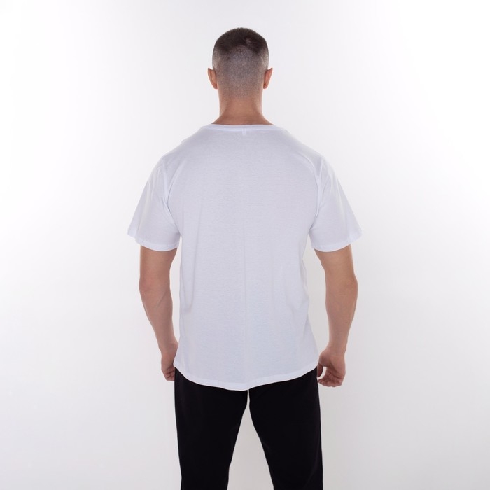 Футболка мужская &laquo;Дракон&raquo;, цвет белый/принт красный, размер 56