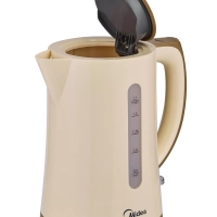 Чайник электрический MK-8091, пластик, 1.7 л,фильтр, бежевый