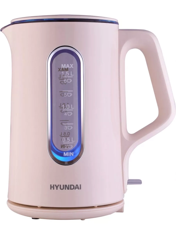 Чайник HYK-G8888 1.5л. 1700Вт кремовый прозрачный