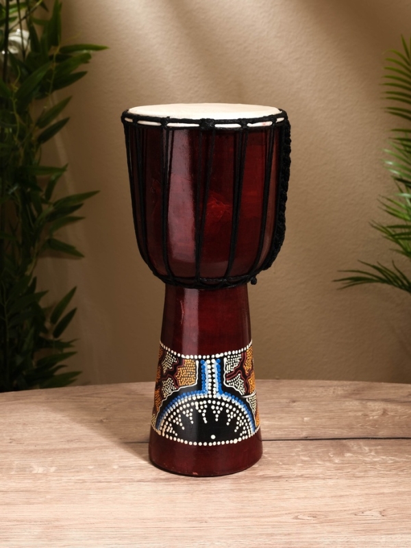 Сувенирный музыкальный инструмент "Барабан Джембе" махагон, 18х18х40 см