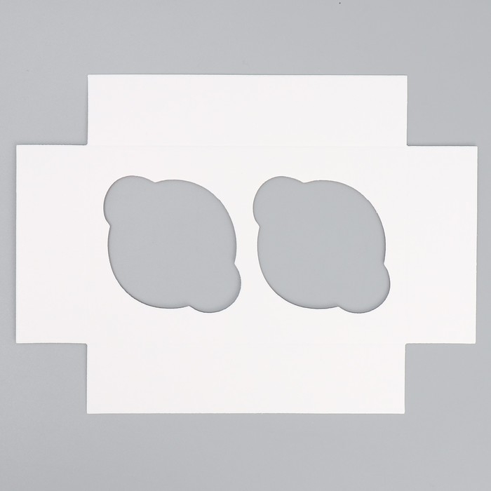 Коробка складная на 2 капкейка с окном &laquo;С Новым годом!&raquo;, мандарины, 10 х 16 х 10 см, Новый год