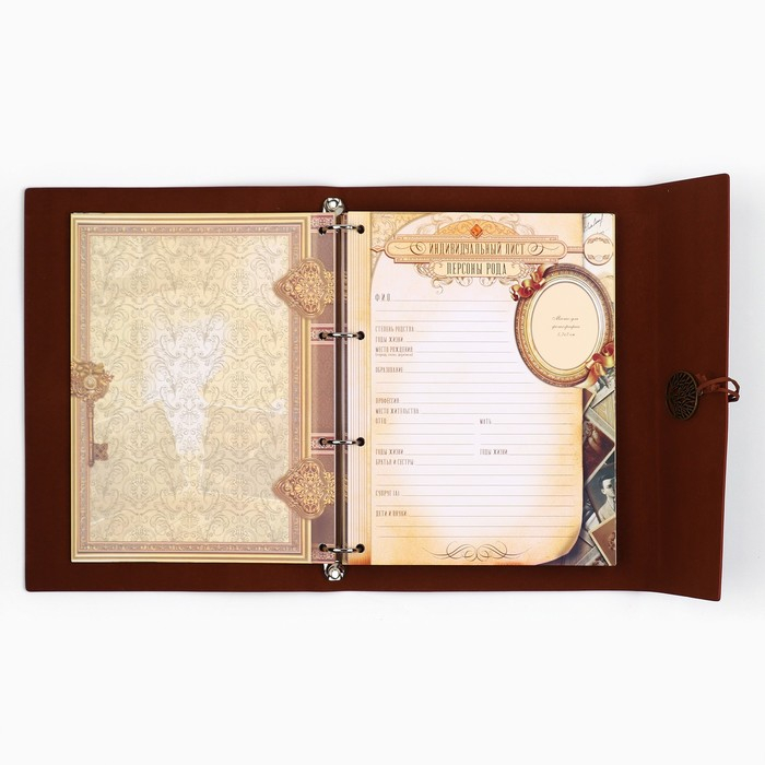 Родословная книга &laquo;Наш род&raquo;, 56 листов, коричневый, 35 х 23,5 см