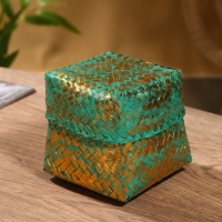 Корзинка плетеная "Голден мини" 12х12х10 см, голубой