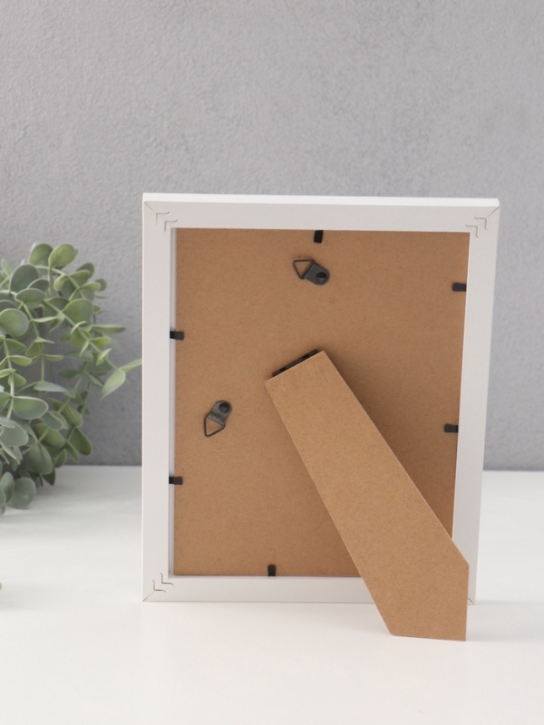 Фоторамка МДФ "Anna" 15х20 см, с паспарту (10х15 см), белый (пластиковый экран)