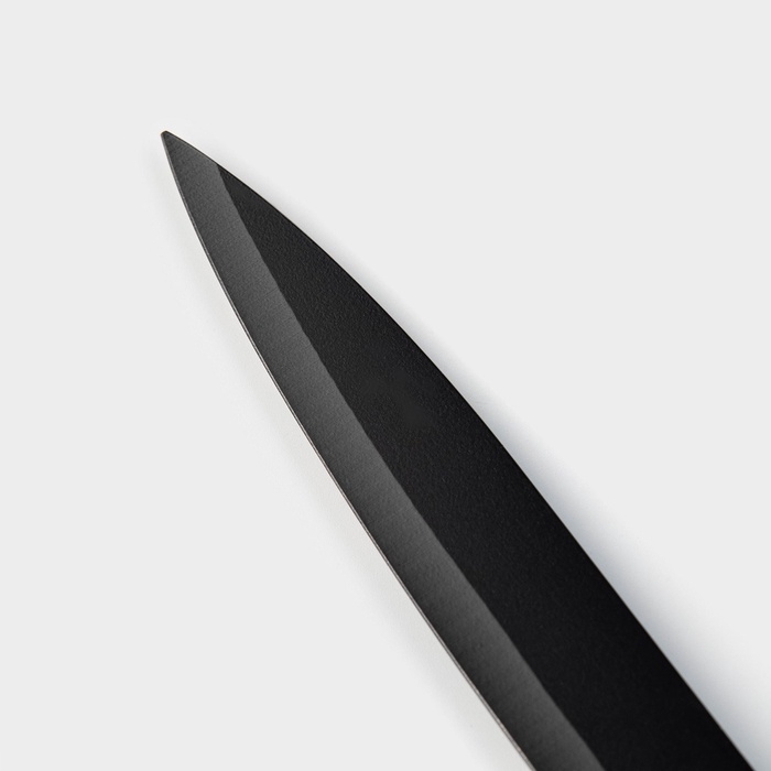 Нож кухонный с антиналипающим покрытием Доляна &laquo;Супер-блэк&raquo;, лезвие 13 см, цвет чёрный