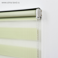 Штора рулонная &laquo;День-ночь&raquo;, 60&times;180 см (с учётом креплений 3,5 см), цвет зелёный