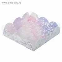 Коробка для печенья, кондитерская упаковка с пластиковой крышкой, &laquo;Хорошего настроения&raquo;, 10.5 х 10.5 х 3 см