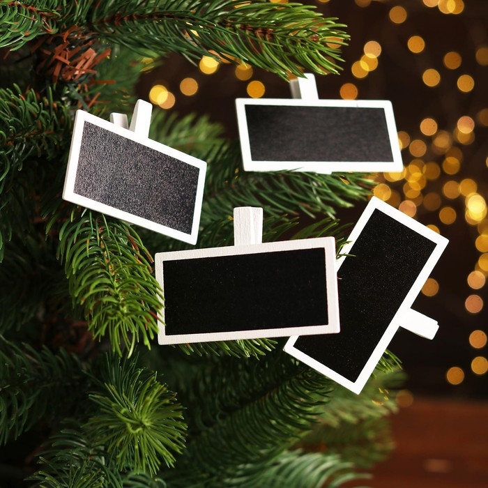 Набор декоративных прищепок &laquo;Таблички&raquo; 7&times;4,8&times;1,2 см, набор 4 шт.