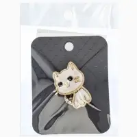 Брошь перламутровый "Котёнок", цвет белый в золоте