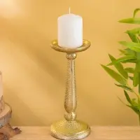 Подсвечник &laquo;Нью-Дели&raquo;, 22 см, алюминий, золото