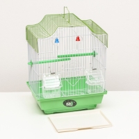 Клетка для птиц укомплектованная Bd-1/4f, 30 х 23 х 39 см, зелёная Клетка для птиц укомплектованная Bd-1/4f, 30 х 23 х 39 см, зелёная