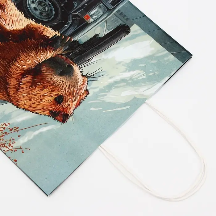 Пакет подарочный бумажный, &laquo;Капибратва&raquo;, 24&times;10.5&times;32 см