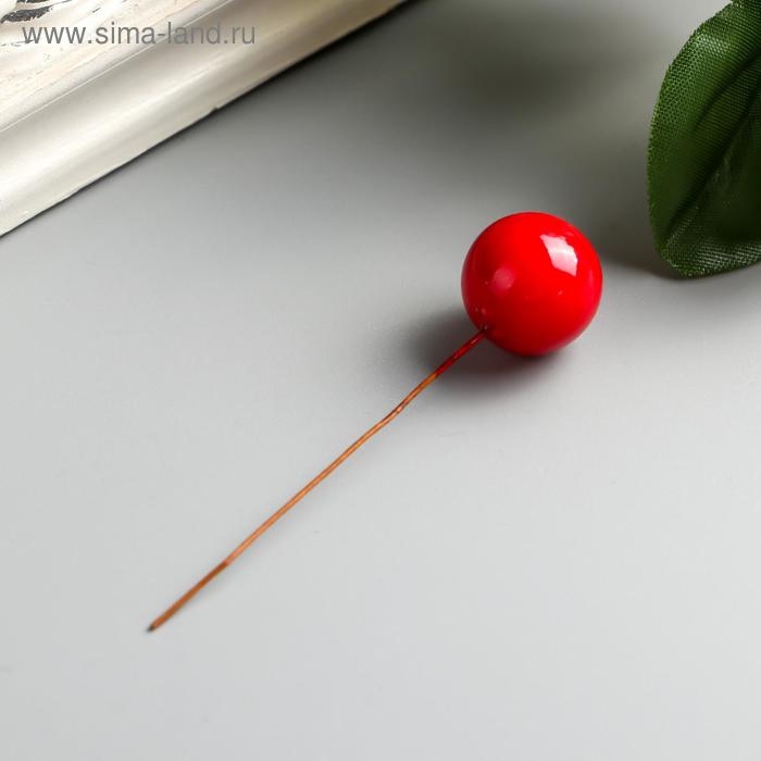 Декор для творчества "Ягодка красная" набор 40 шт диам 1,4 см