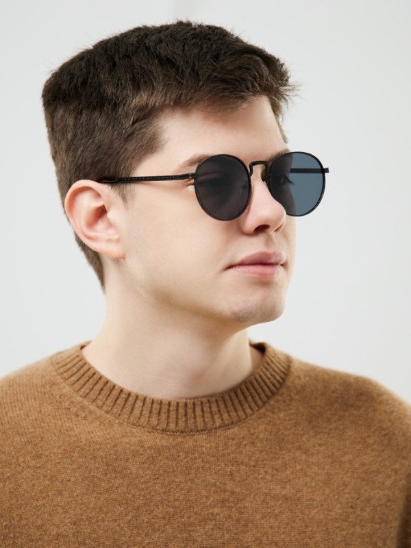 Очки солнечные круглые, uv 400, ширина 14 см, дужка 14 см