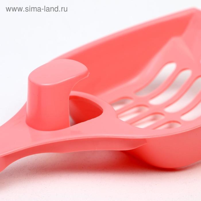 Туалет закрытый с совком, 47 х 40 х 39 см, бело-розовый