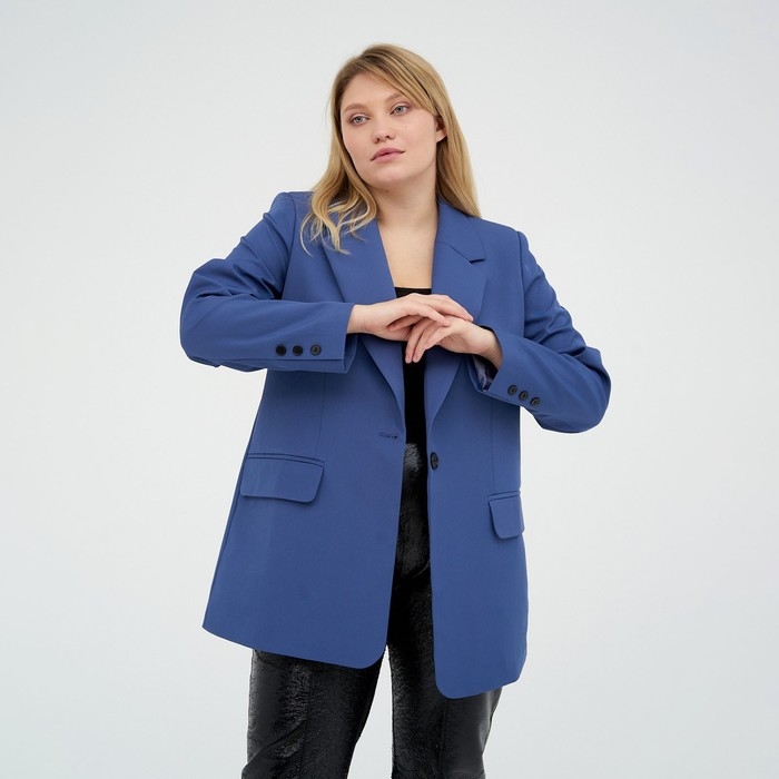 Пиджак женский MIST plus-size, р.56, синий Пиджак женский MIST plus-size, р.56, синий
