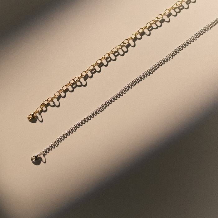 Цепочка с карабином L=50 см, 7&times;5&times;1 мм, (набор 5 шт.) СМ-1935, цвет золото